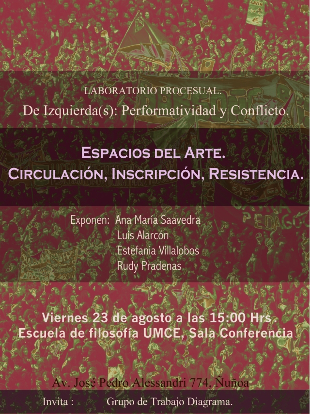 Viernes 23 de agosto. Cuarta sesión: Espacios de arte. Circulación, inscripción y resistencia